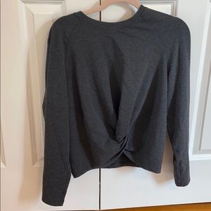 Lulu lemon Gray twisted front crew neck